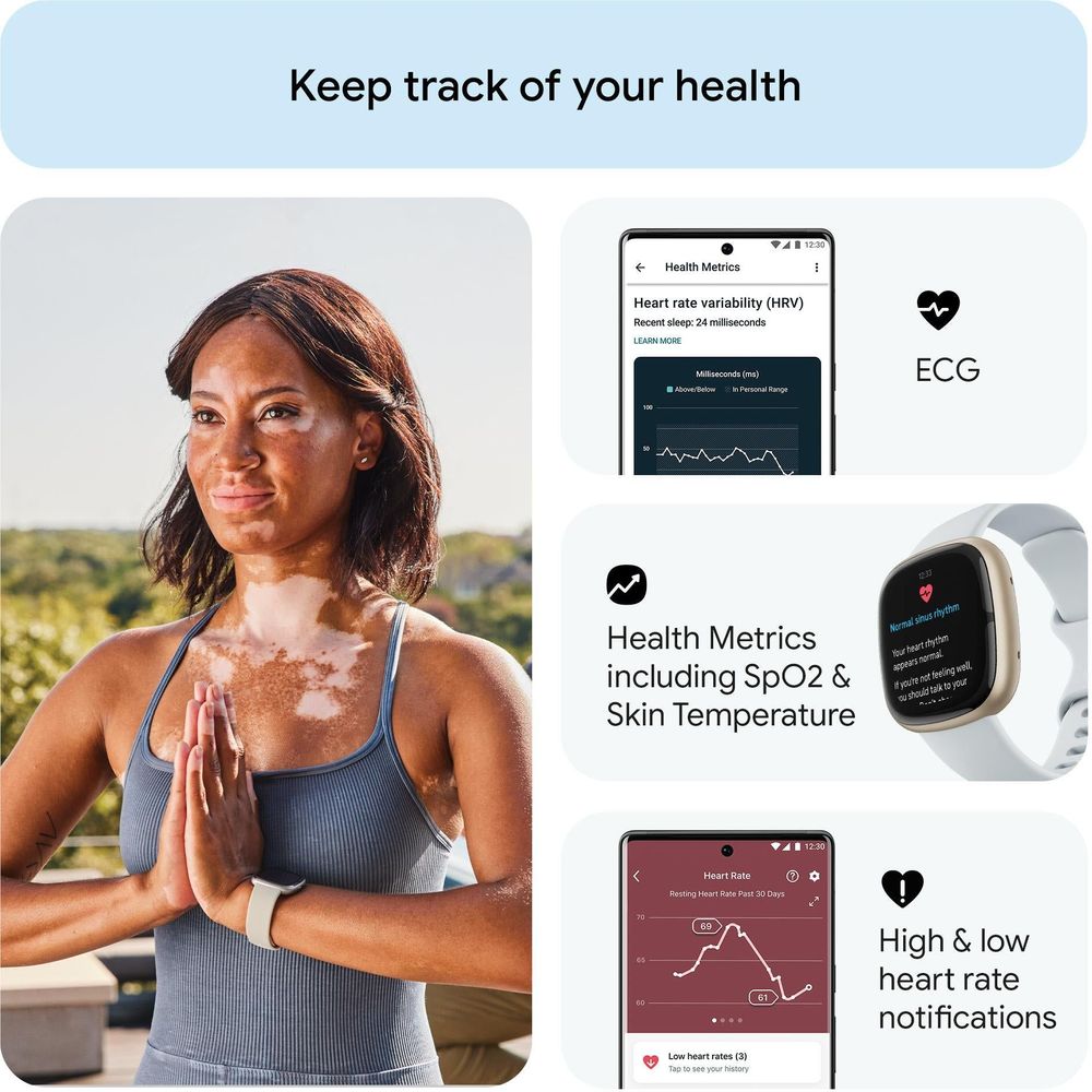 Fitbit Sense 2 (Blue Mist/Pale Gold)