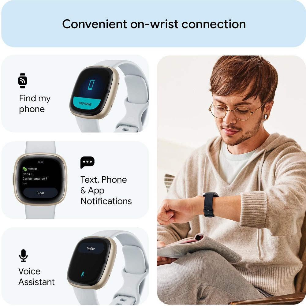 Fitbit Sense 2 (Blue Mist/Pale Gold)