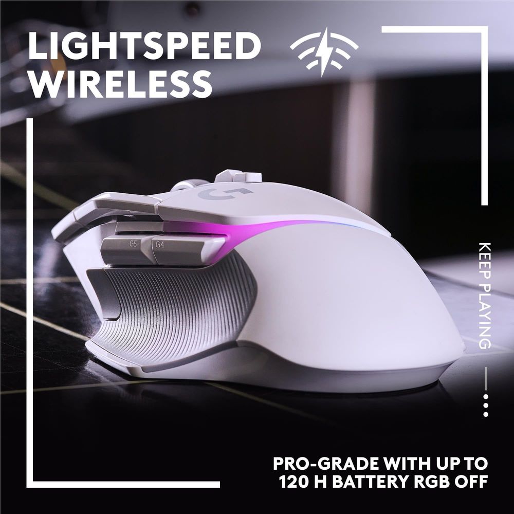 Logitech G502 X Plus Wireless RGB Gaming Mouse (White)