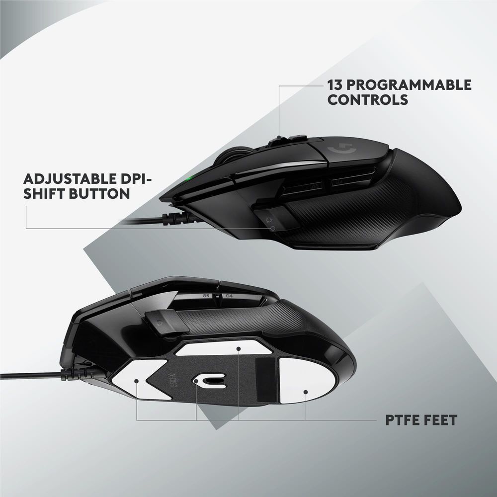 Logitech G502 X Wired Gaming Mouse (Black)