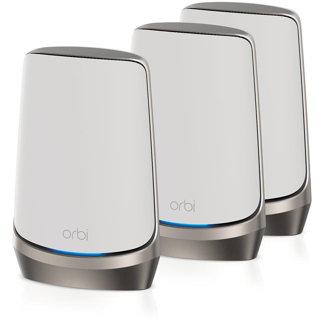 Netgear Orbi RBKE963 AX11000 Quad-Band Mesh Wi-Fi 6e System (White) [3 Pack]