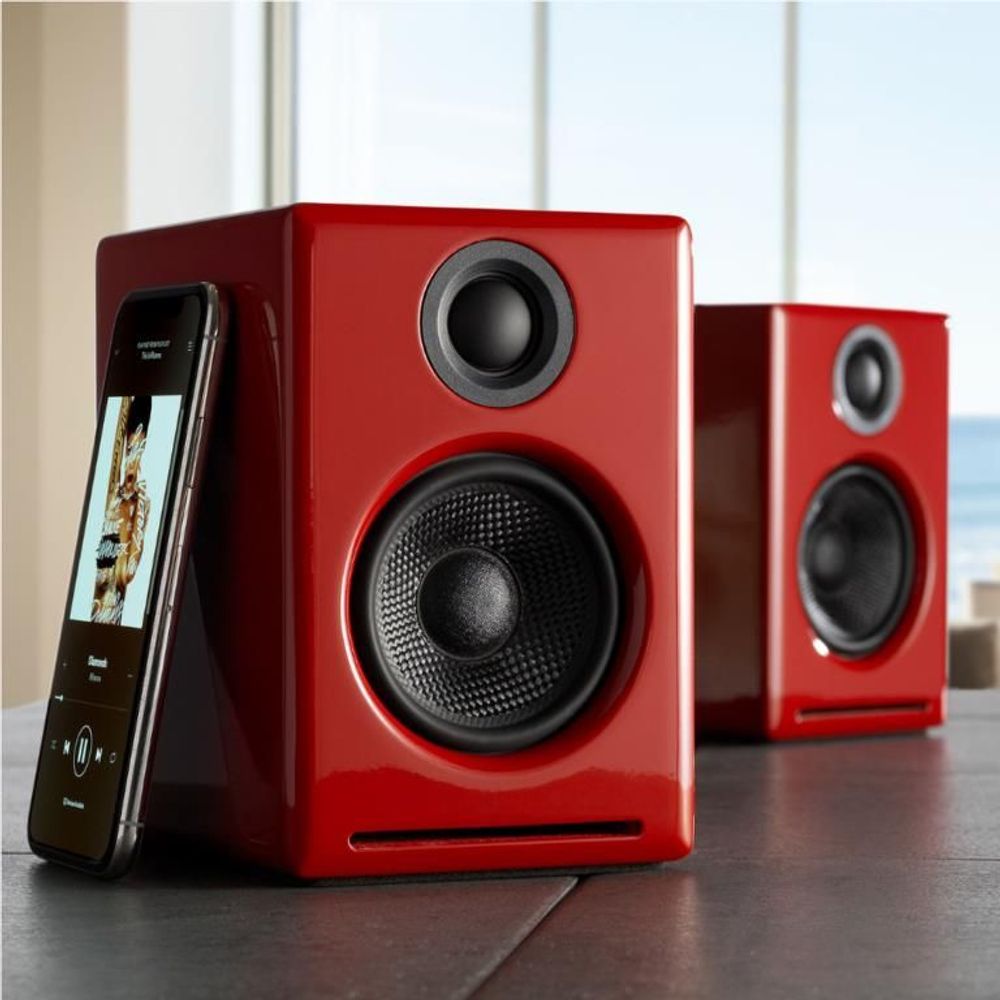 Audioengine A2+ Wireless Computer Speakers (Satin Red)