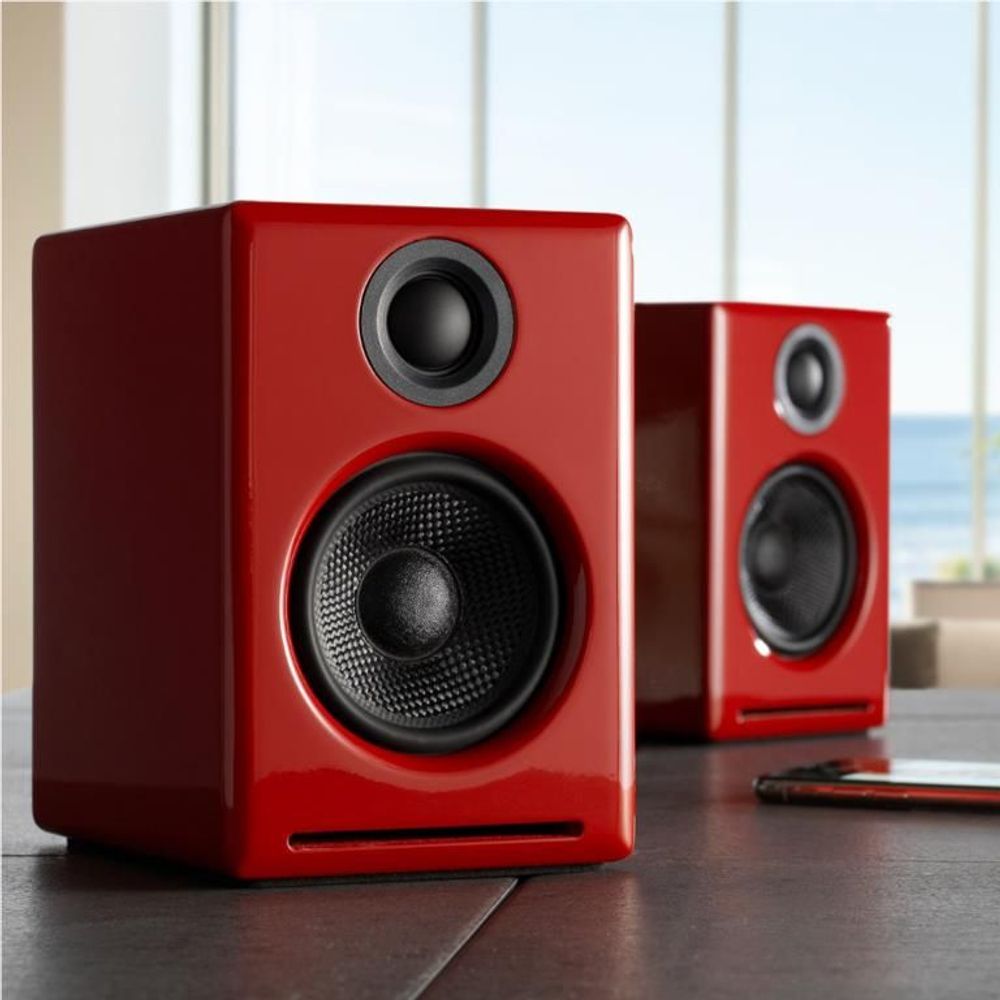 Audioengine A2+ Wireless Computer Speakers (Satin Red)