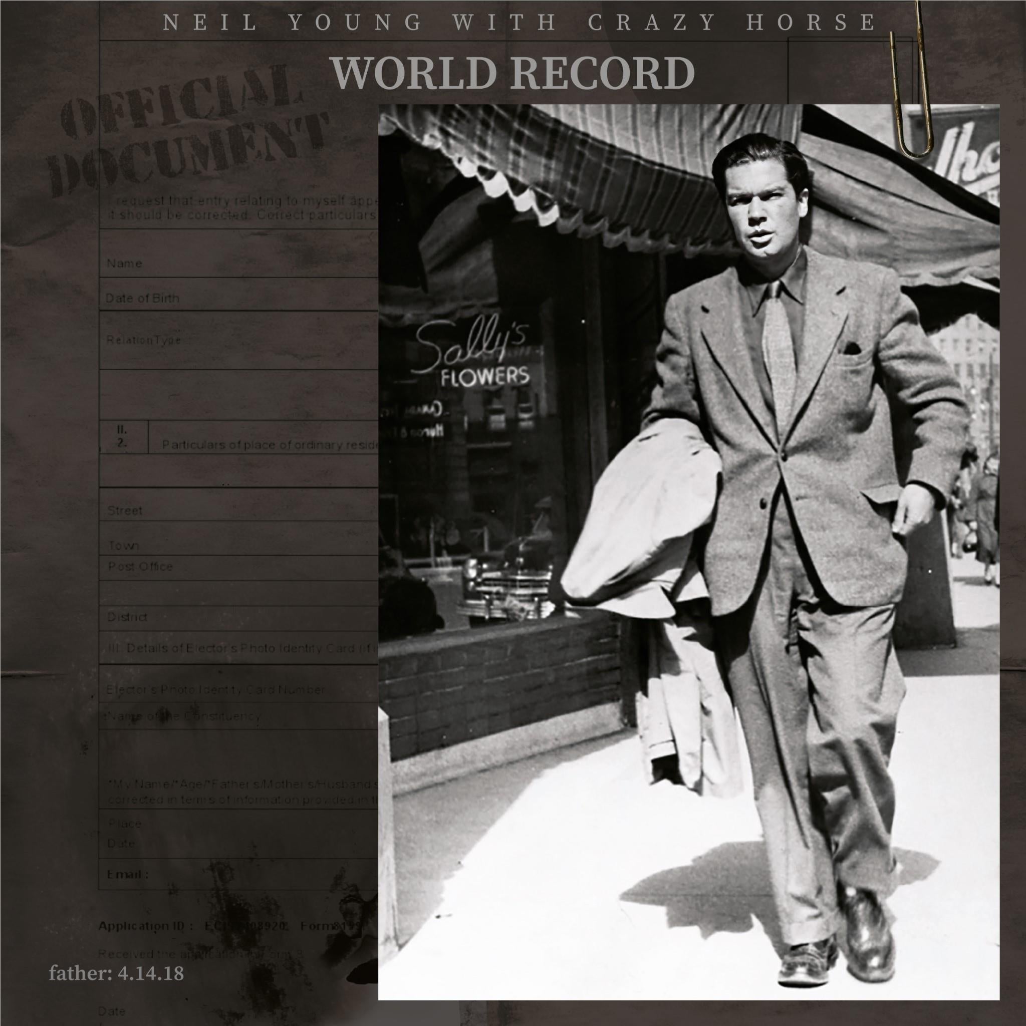 World Record (Clear Vinyl) - By: Young, Neil & Crazy Horse