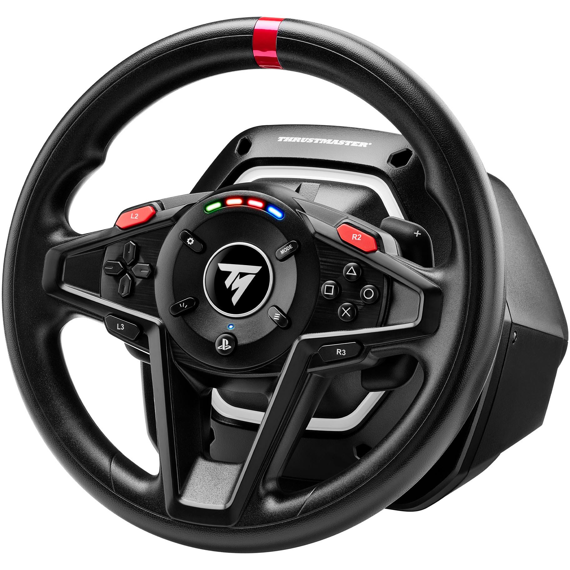 Thrustmaster T128 Force Feedback Racing Wheel with Magnetic Pedals for PlayStation