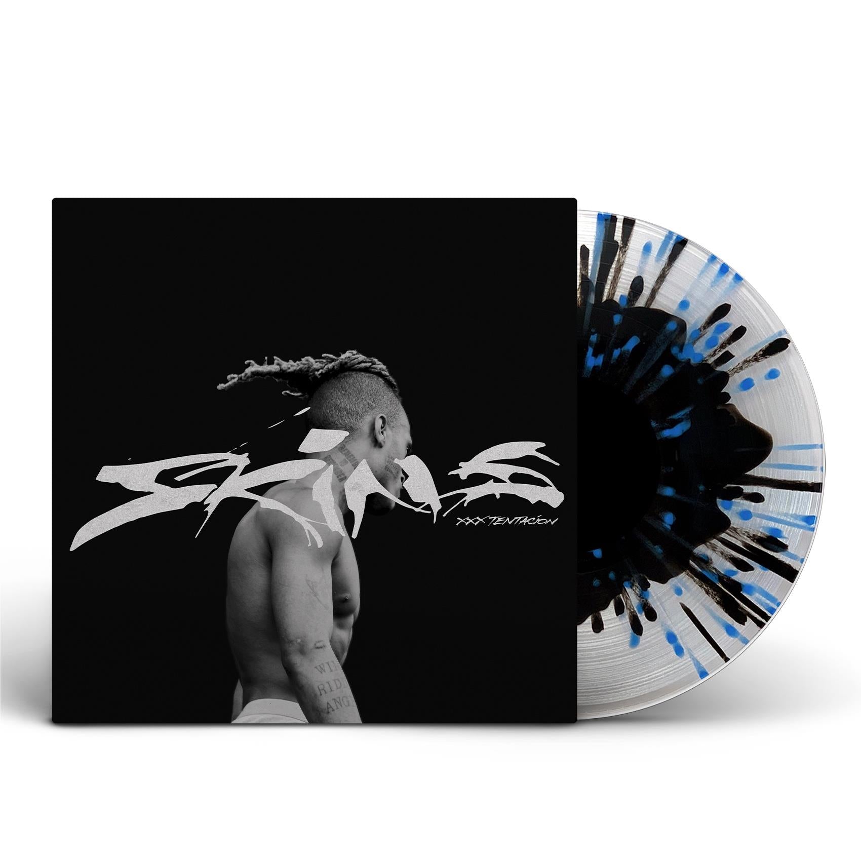 Skins (White With Black & Blue Splattered Vinyl) - By: Xxxtentacion