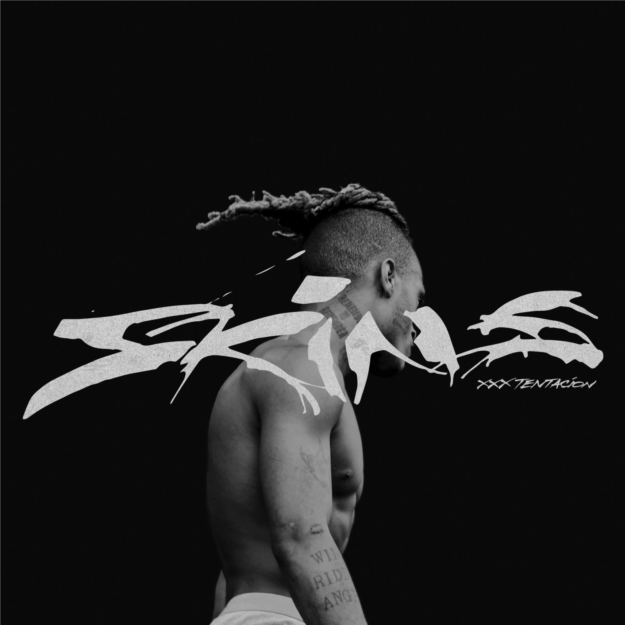 Skins (White With Black & Blue Splattered Vinyl) - By: Xxxtentacion