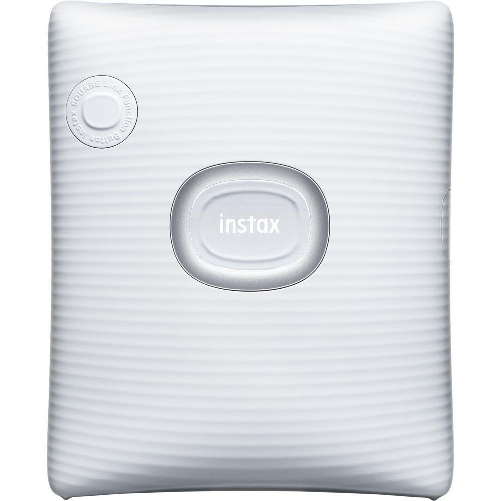 Ash white instax SQUARE Link smartphone printer with circular instax logo