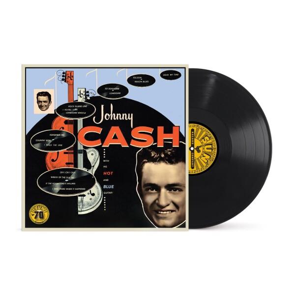 With his Hot & Blue Guitar (Vinyl) - By: Cash, Johnny