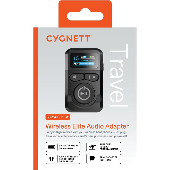 Cygnett Voyager Wireless Elite Audio Adapter (Black)