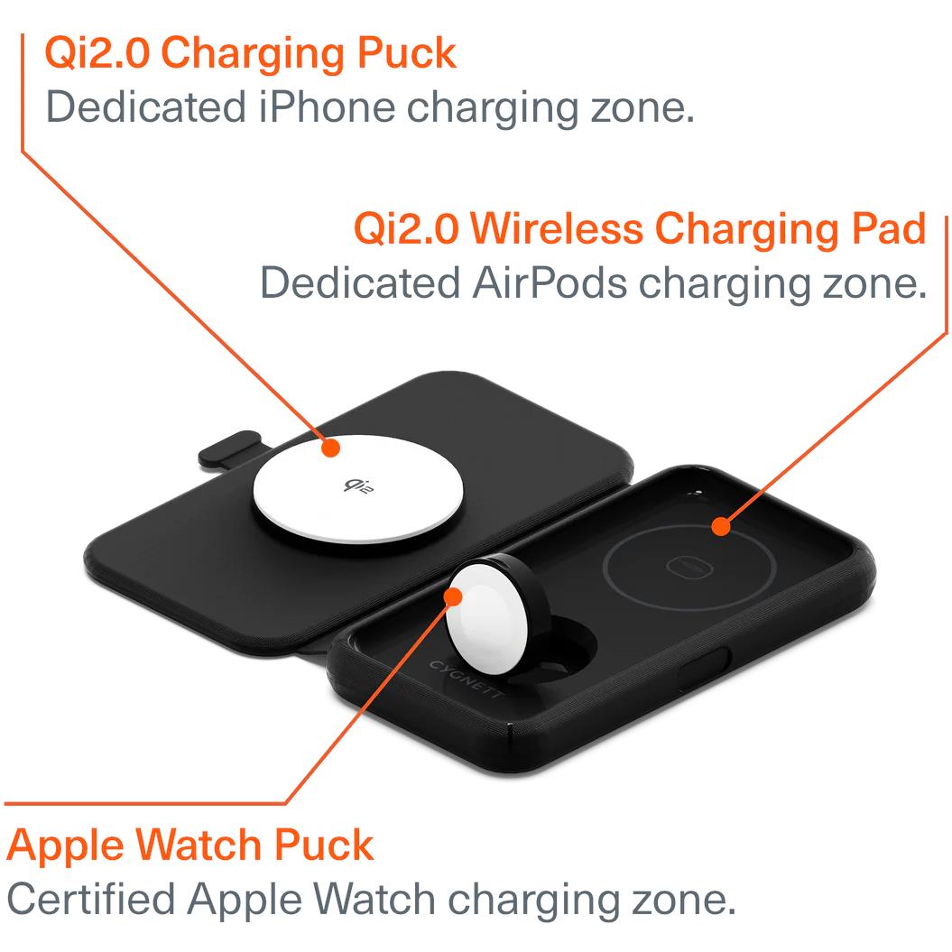 Cygnett Voyager MagTravel 3-in-1 Wireless Charger
