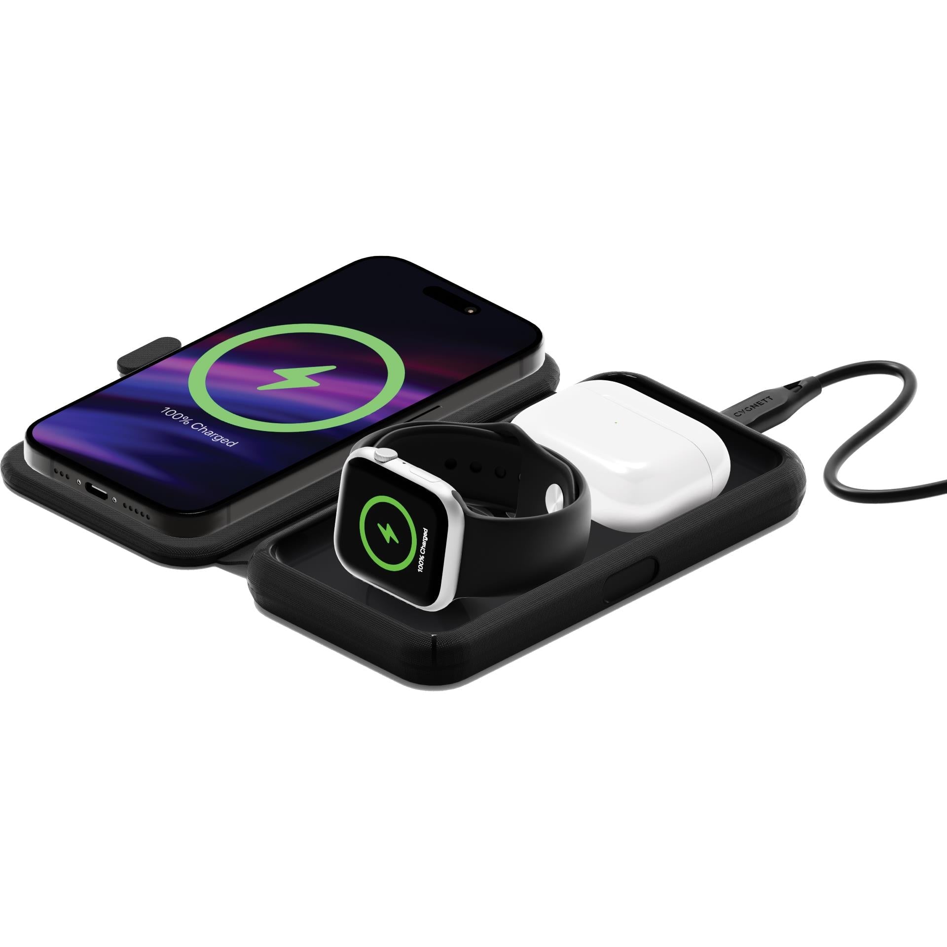 Cygnett Voyager MagTravel 3-in-1 Wireless Charger