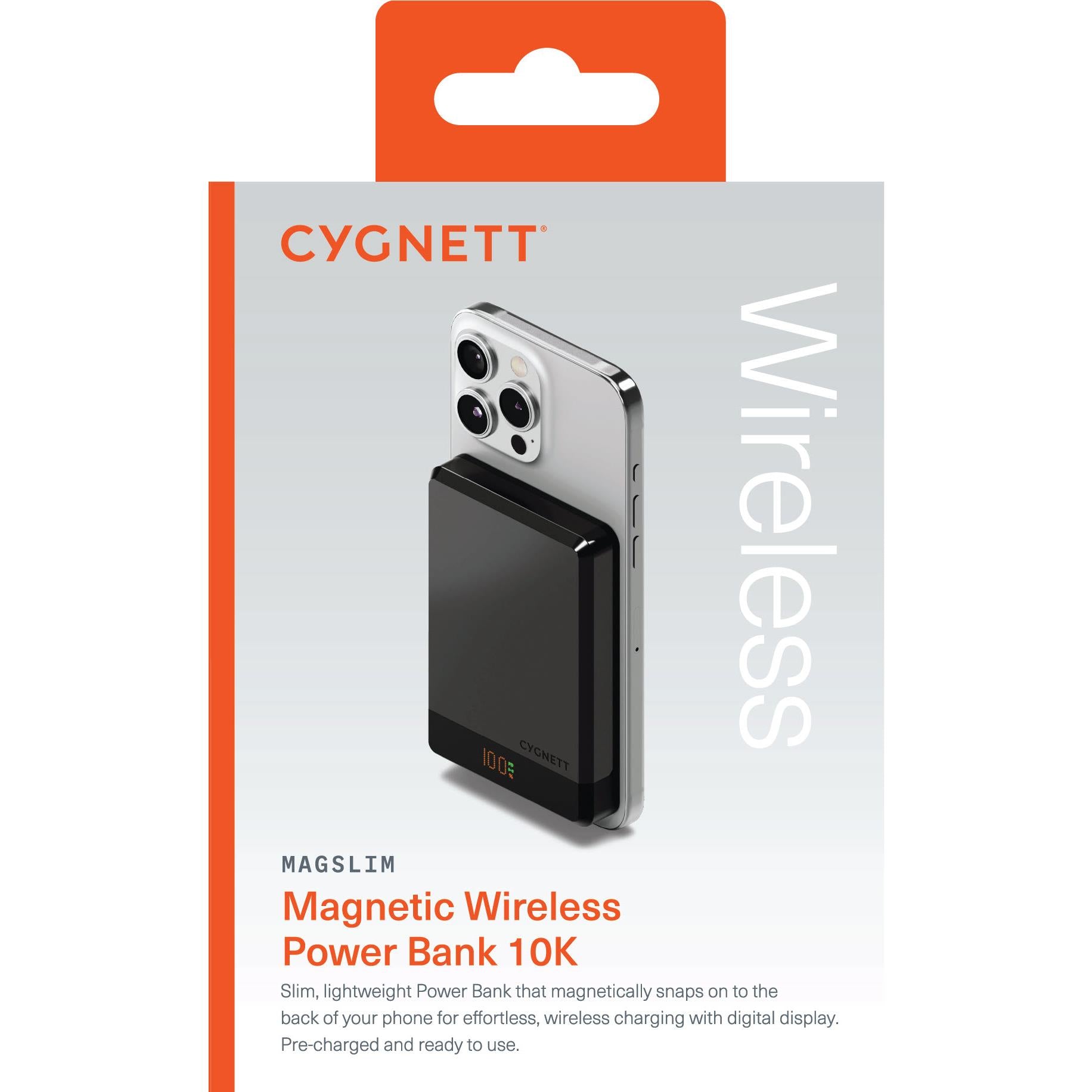 Cygnett Magnetic Wireless Power Bank [10K] (Black)