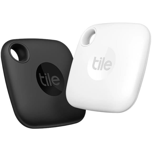 Tile Mate Bluetooth Tracker 2 Pack (Black/White) [2024]