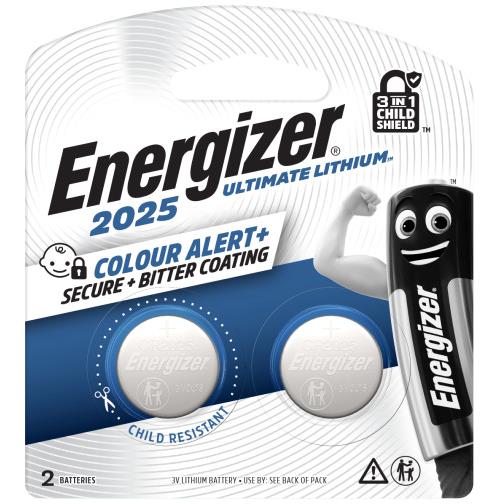 Energizer Ultimate Lithium 2025 Coin Battery (2 Pack)