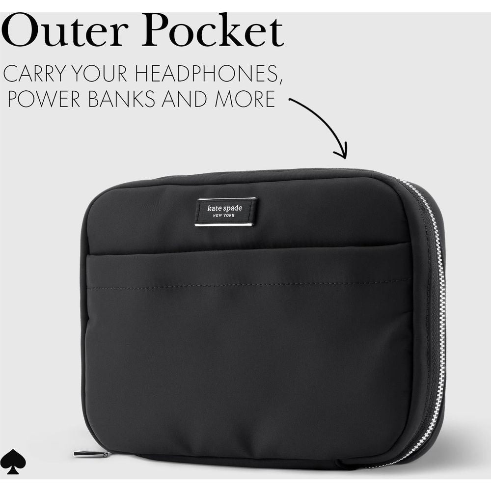 Kate Spade Nylon Tech Organiser (Signature Black)