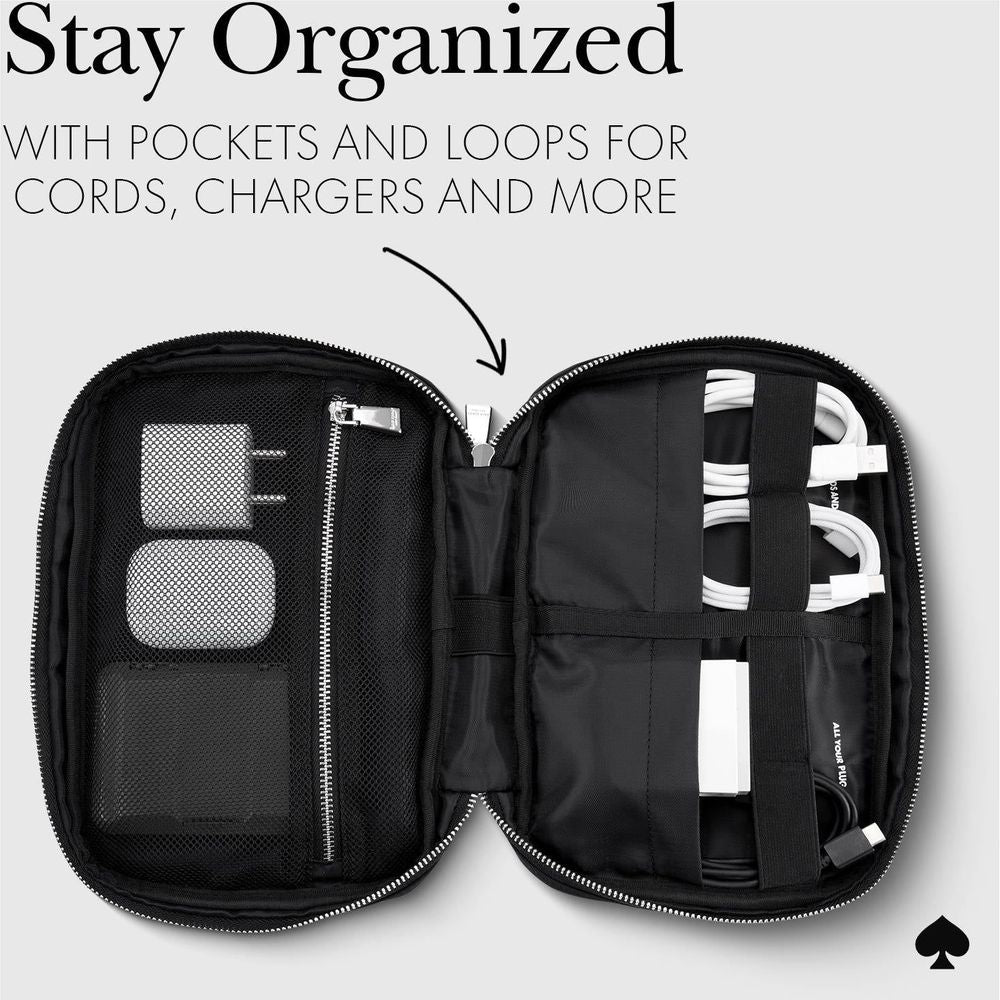 Kate Spade Nylon Tech Organiser (Signature Black)
