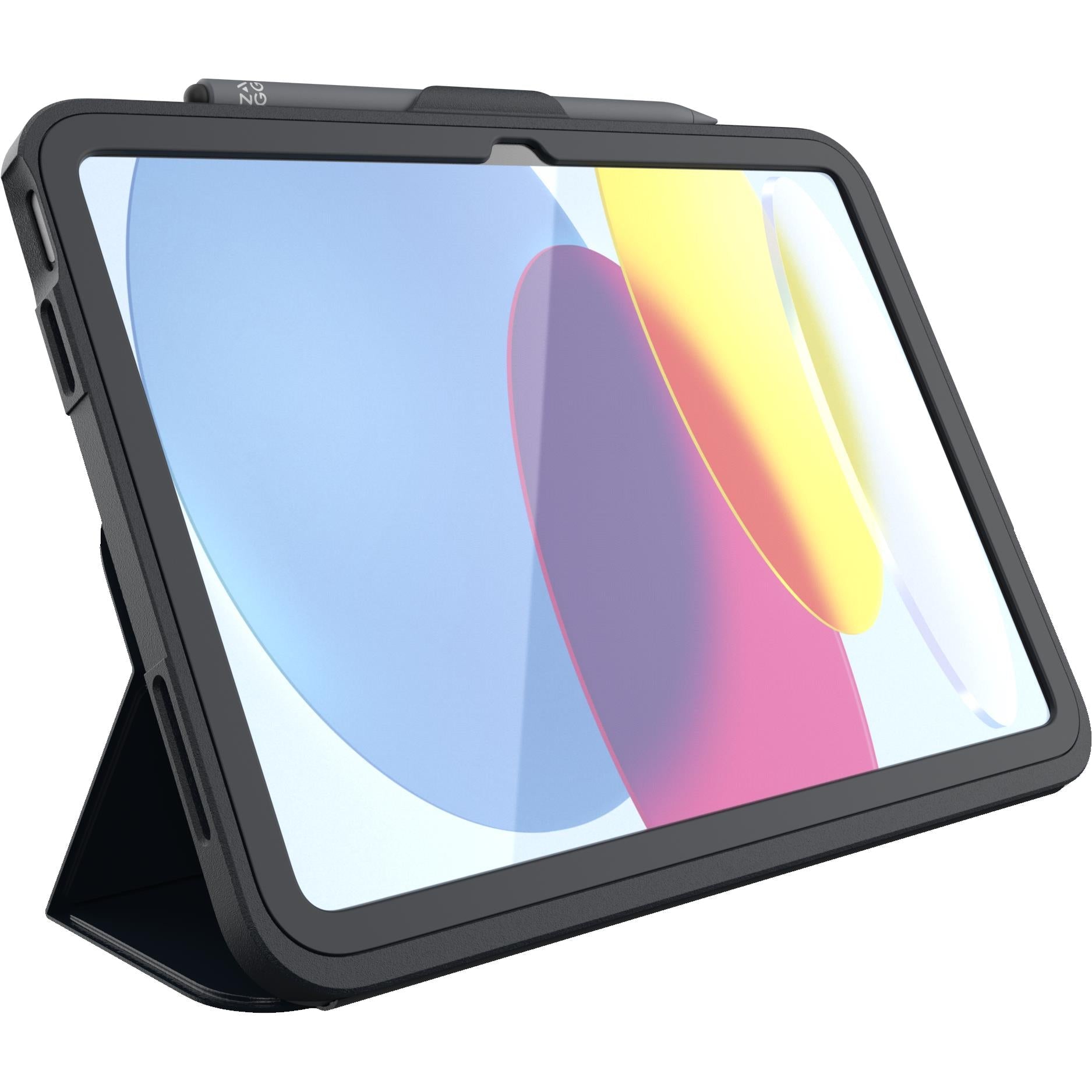 ZAGG Rugged Messenger charcoal folio case for iPad A16 and iPad 10th Gen, image 5 - Tablet Accessories at Tech Supply Shed NZ