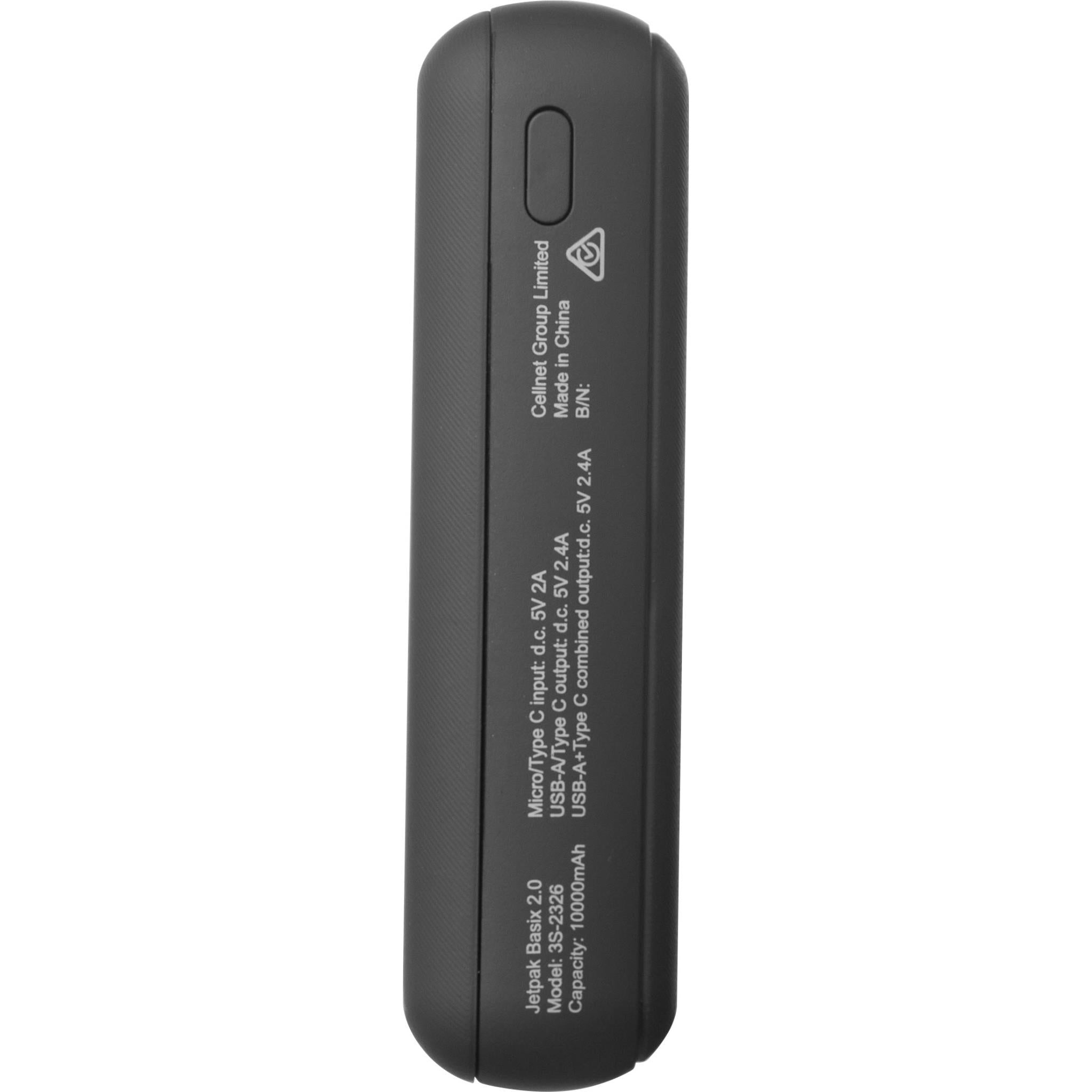 3sixT JetPak BasiX 2.0 10000mAh Power Bank (Black)