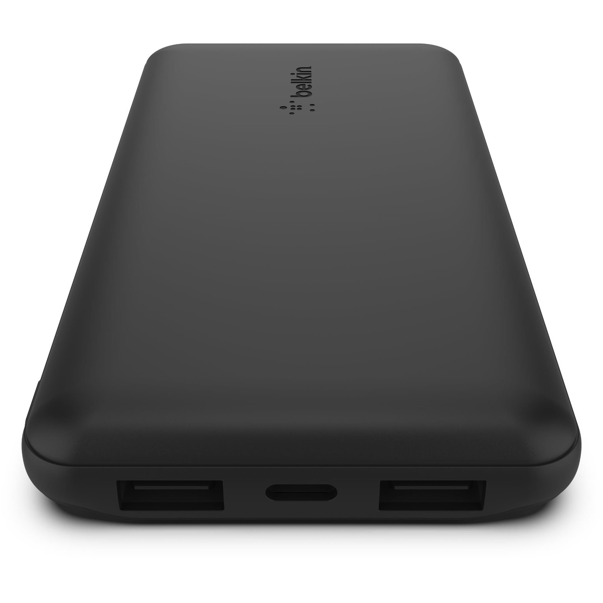 Belkin BoostUp Charge 10K 3 Port Power Bank with Cable (Black)