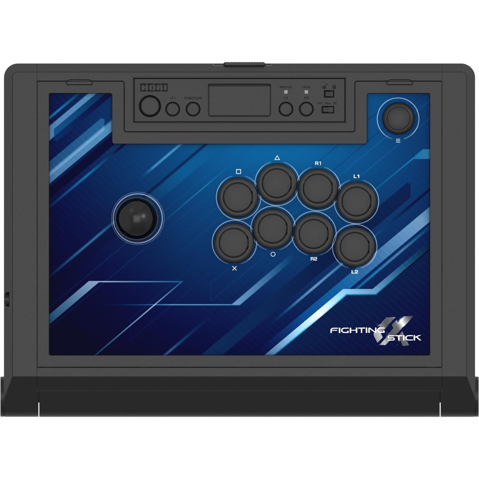 HORI Fighting Stick Alpha arcade stick for PS5, PS4 and PC in black, image 5 - Electronic Gaming Accessories at Tech Supply Shed NZ