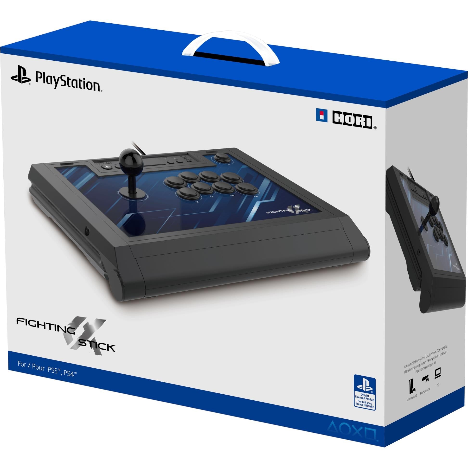 HORI Fighting Stick Alpha arcade stick for PS5, PS4 and PC in black, image 6 - Electronic Gaming Accessories at Tech Supply Shed NZ