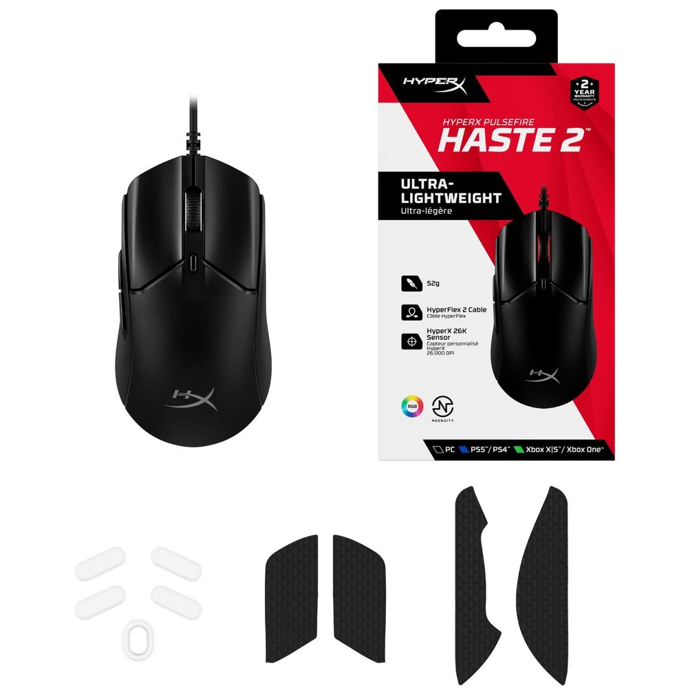 HyperX Pulsefire Haste 2 Wired Gaming Mouse (Black)