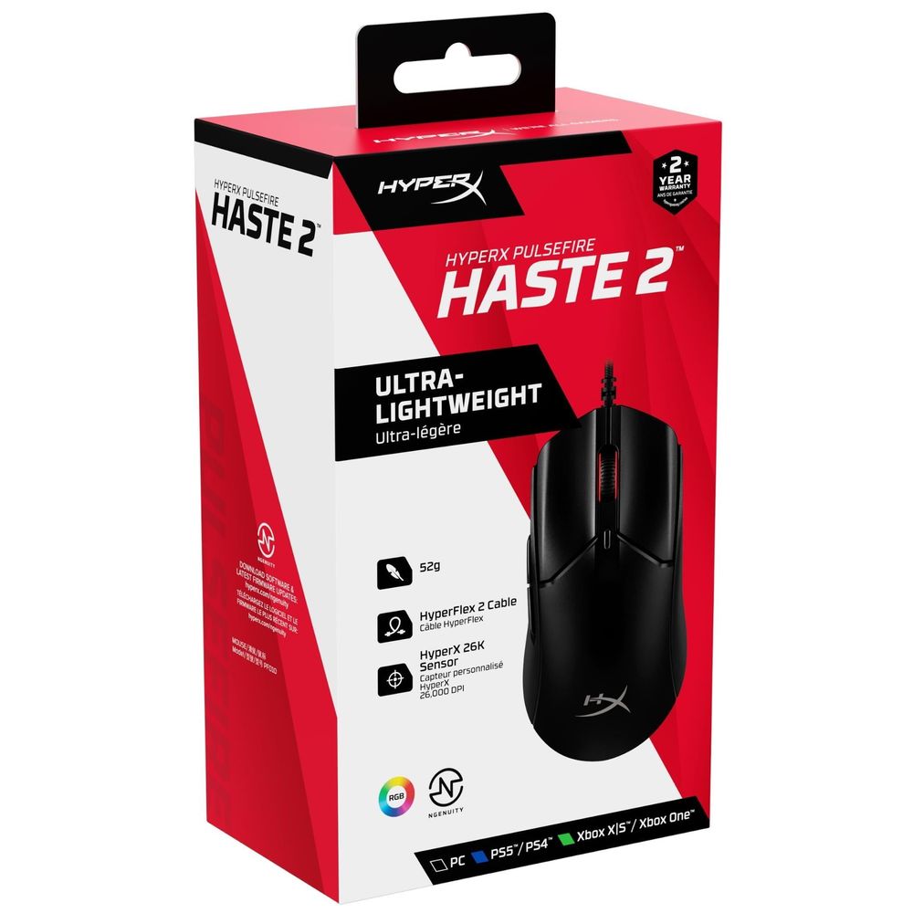 HyperX Pulsefire Haste 2 Wired Gaming Mouse (Black)