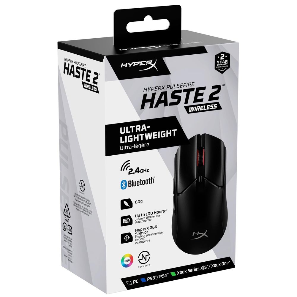 HyperX Pulsefire Haste 2 Wireless Gaming Mouse (Black)