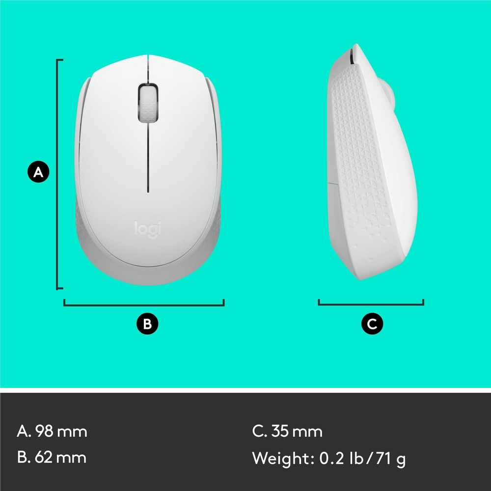 Logitech M171 Wireless Mouse (Off White)
