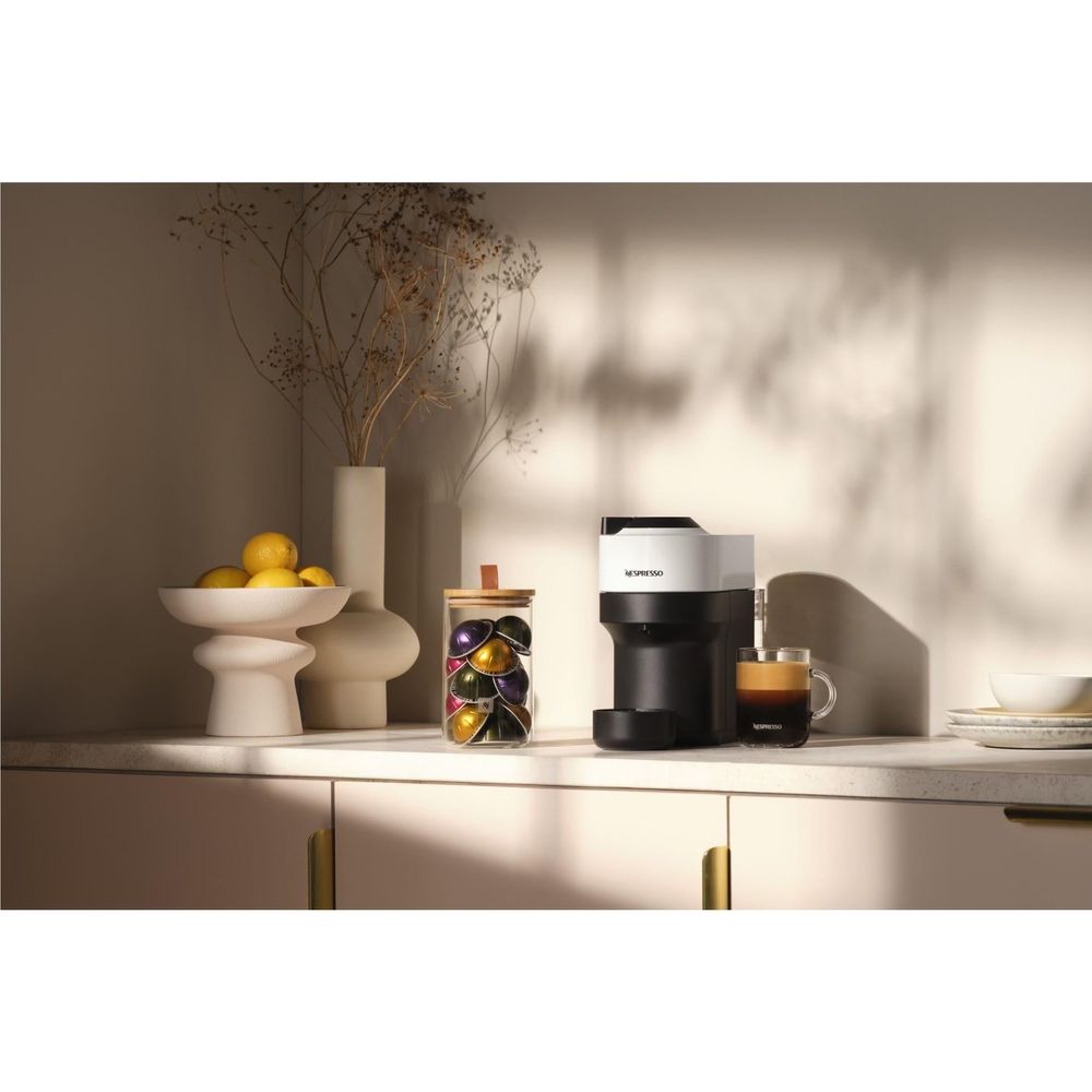 Breville Nespresso Vertuo Pop Coffee Machine Bundle (Coconut White)