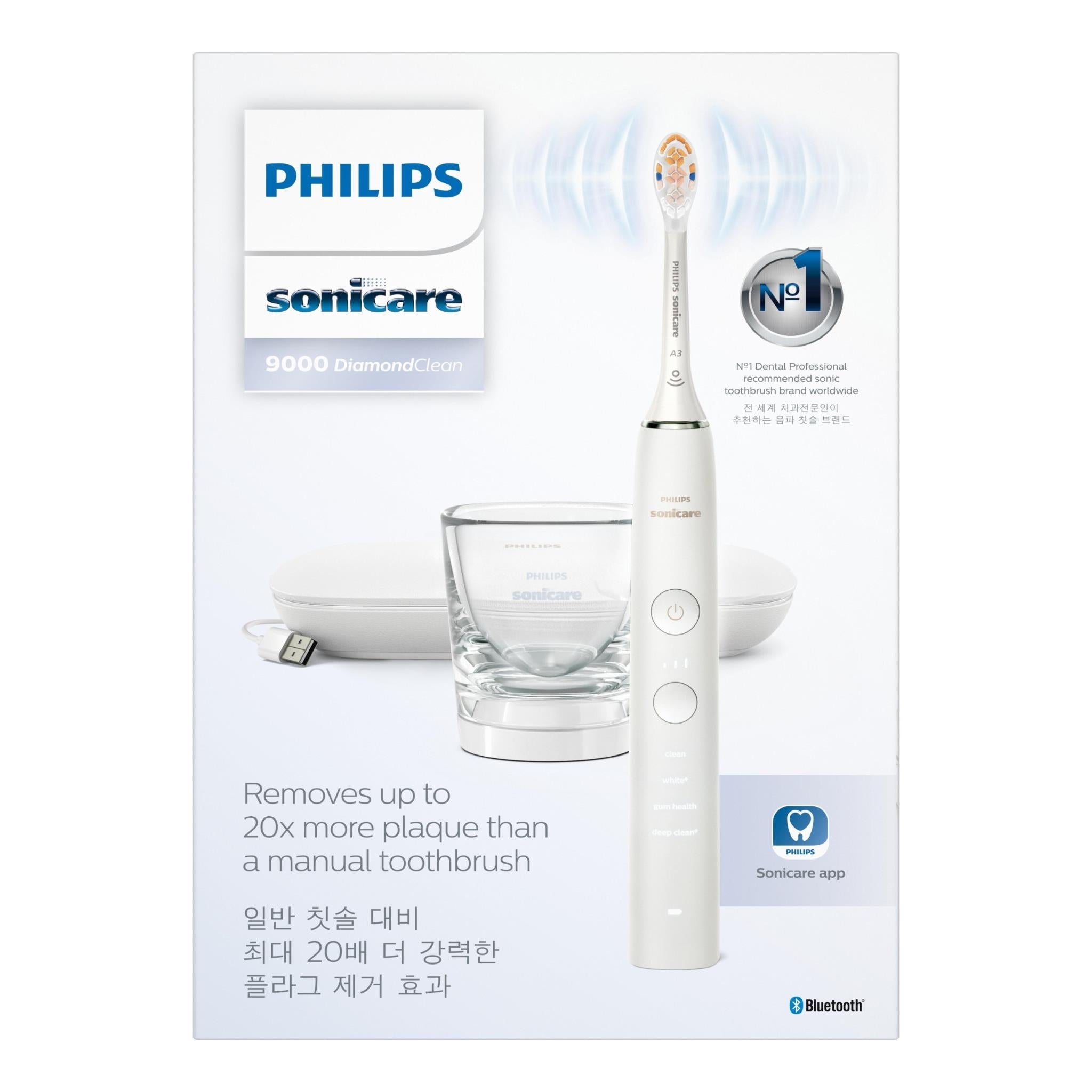 Philips Sonicare DiamondClean 9000 Electric Toothbrush (White)