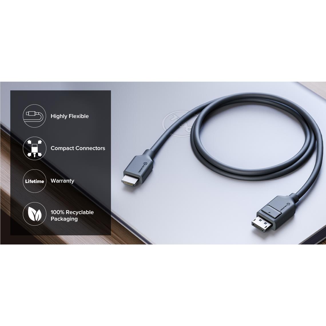 ALOGIC Elements 2m DisplayPort to HDMI cable, image 3 - HDMI Cables & Adapters at Tech Supply Shed NZ