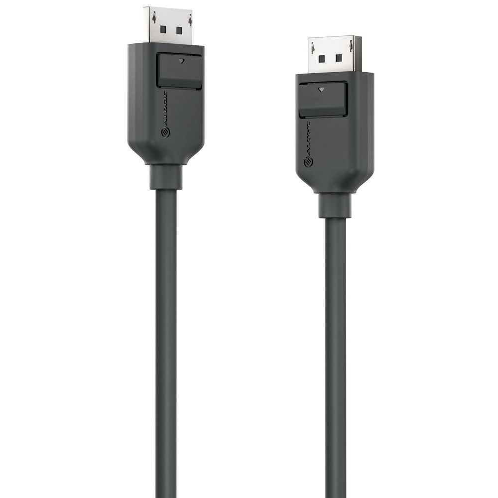 2m DisplayPort cable, black, male-to-male connectors