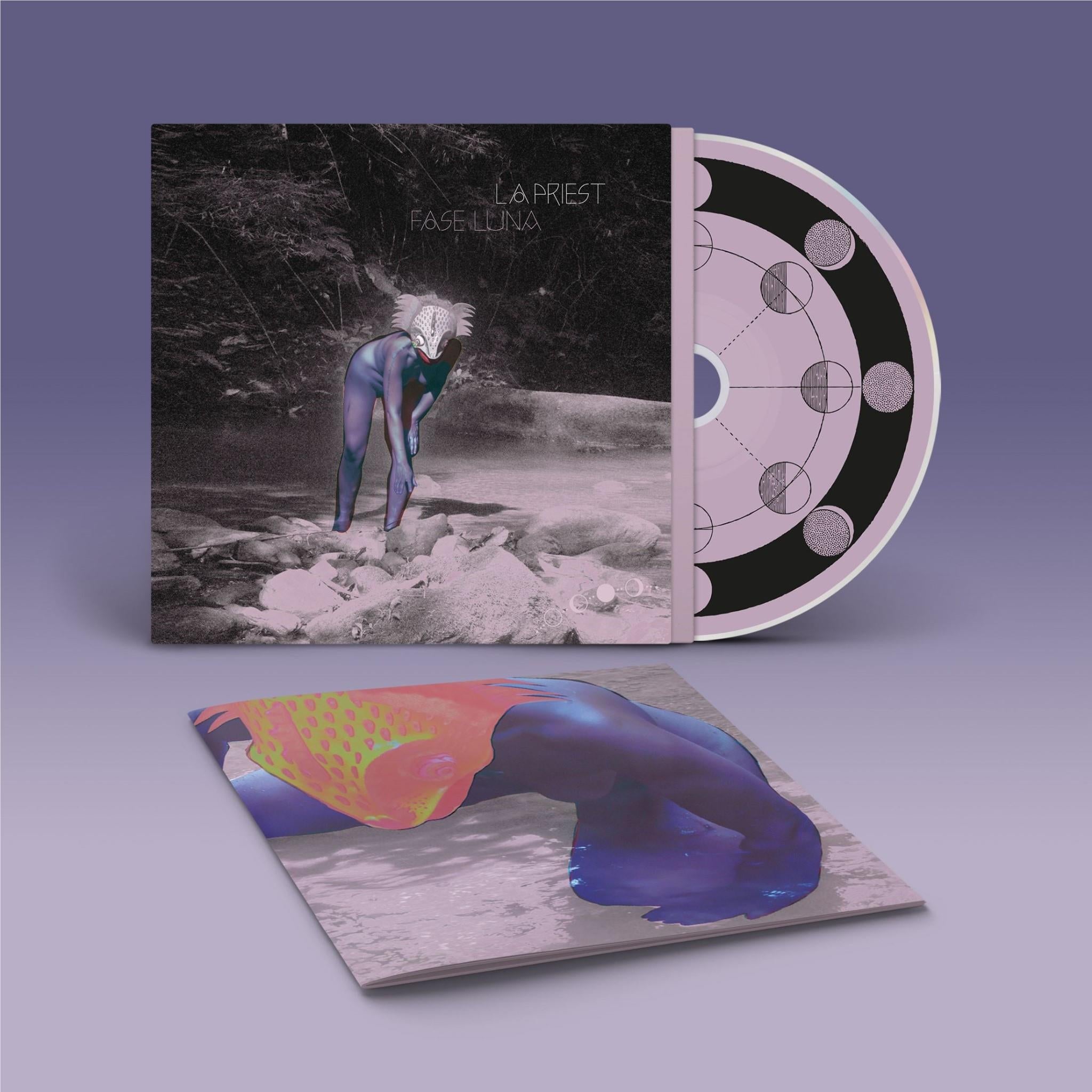Black and gray illustrated vinyl album cover with woman figure and text title