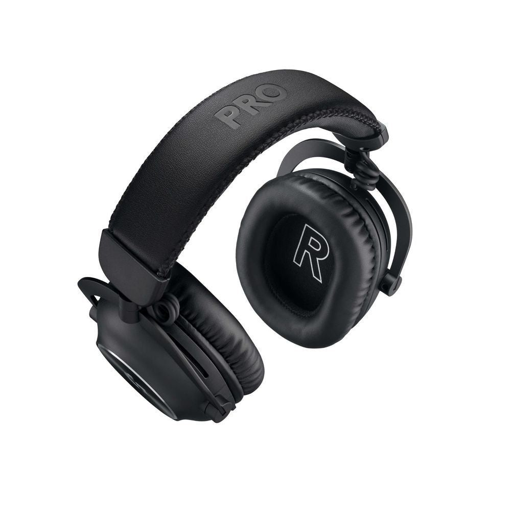 Black wireless gaming headset with PRO-marked headband and padded earcups