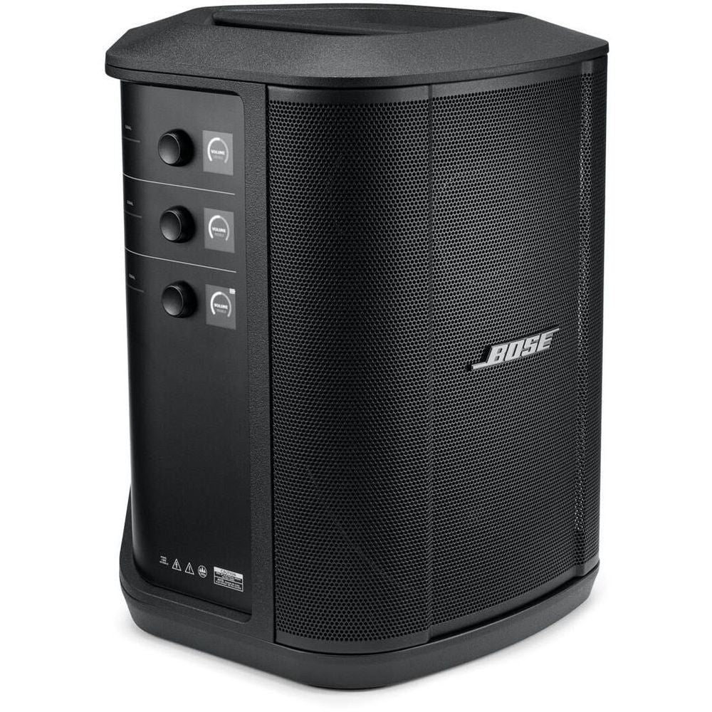 Black Bose portable PA speaker with side control buttons and front grille
