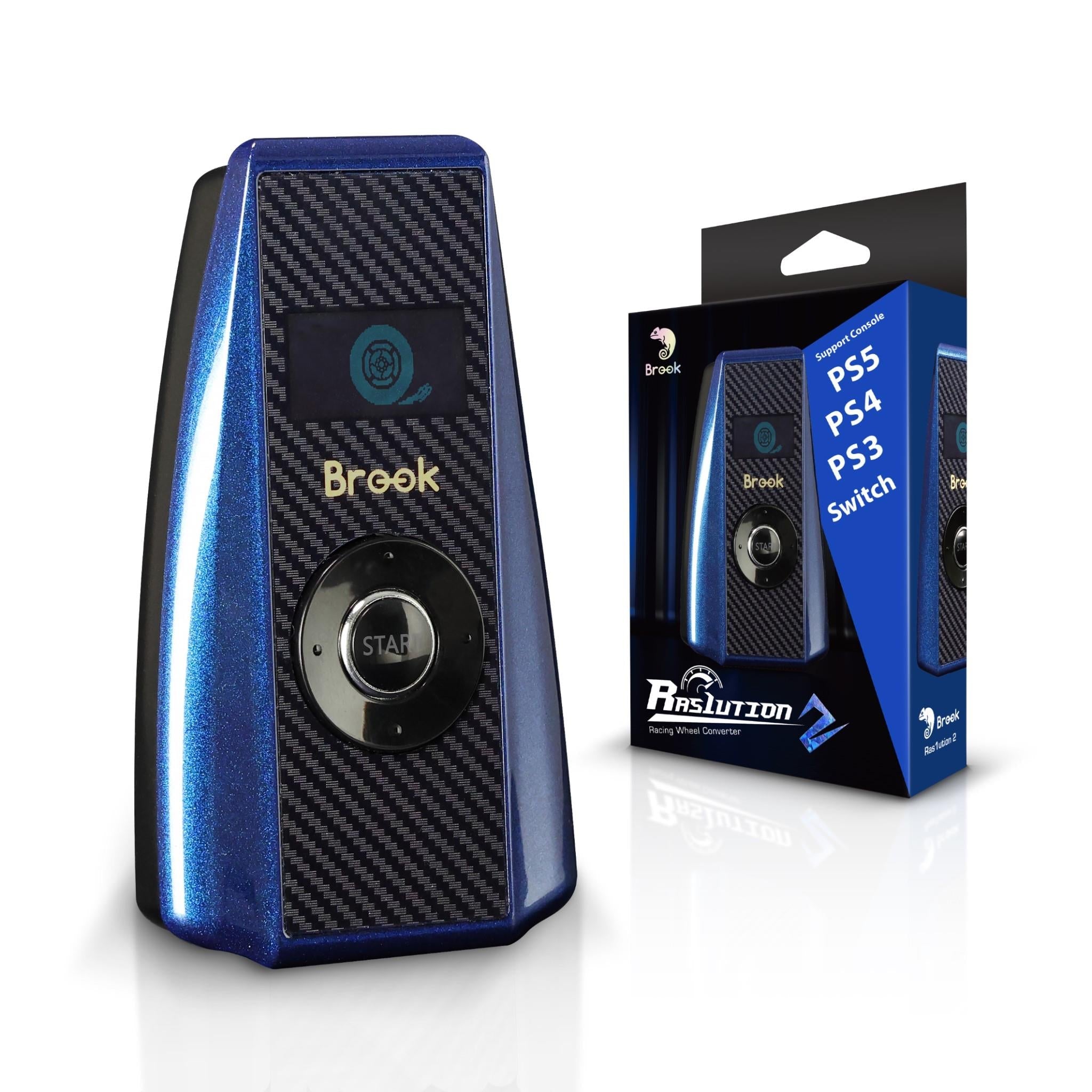 Brook Ras1ution 2 racing wheel converter in blue, image 2 - Electronic Gaming Accessories at Tech Supply Shed NZ