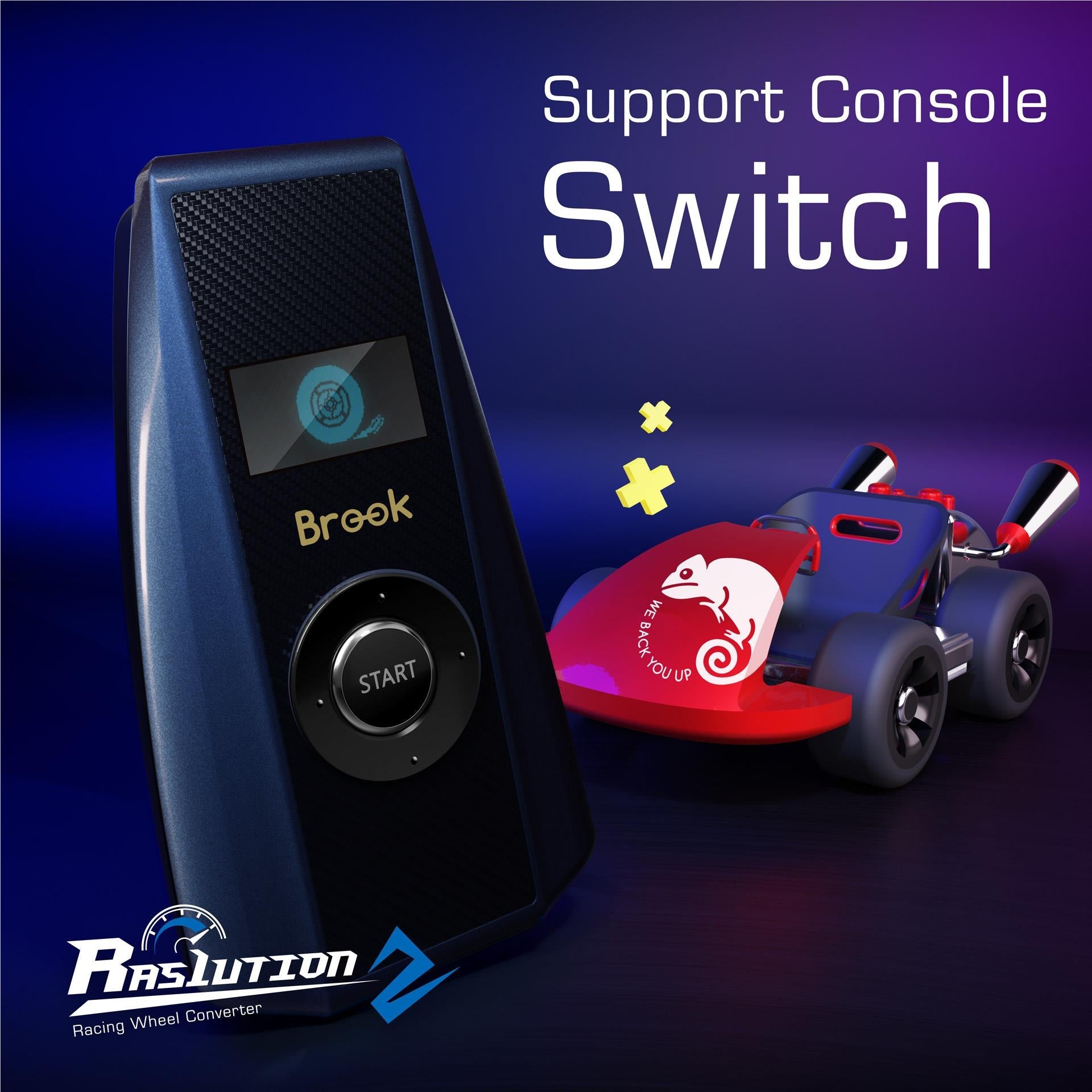 Brook Ras1ution 2 racing wheel converter in blue, image 5 - Electronic Gaming Accessories at Tech Supply Shed NZ