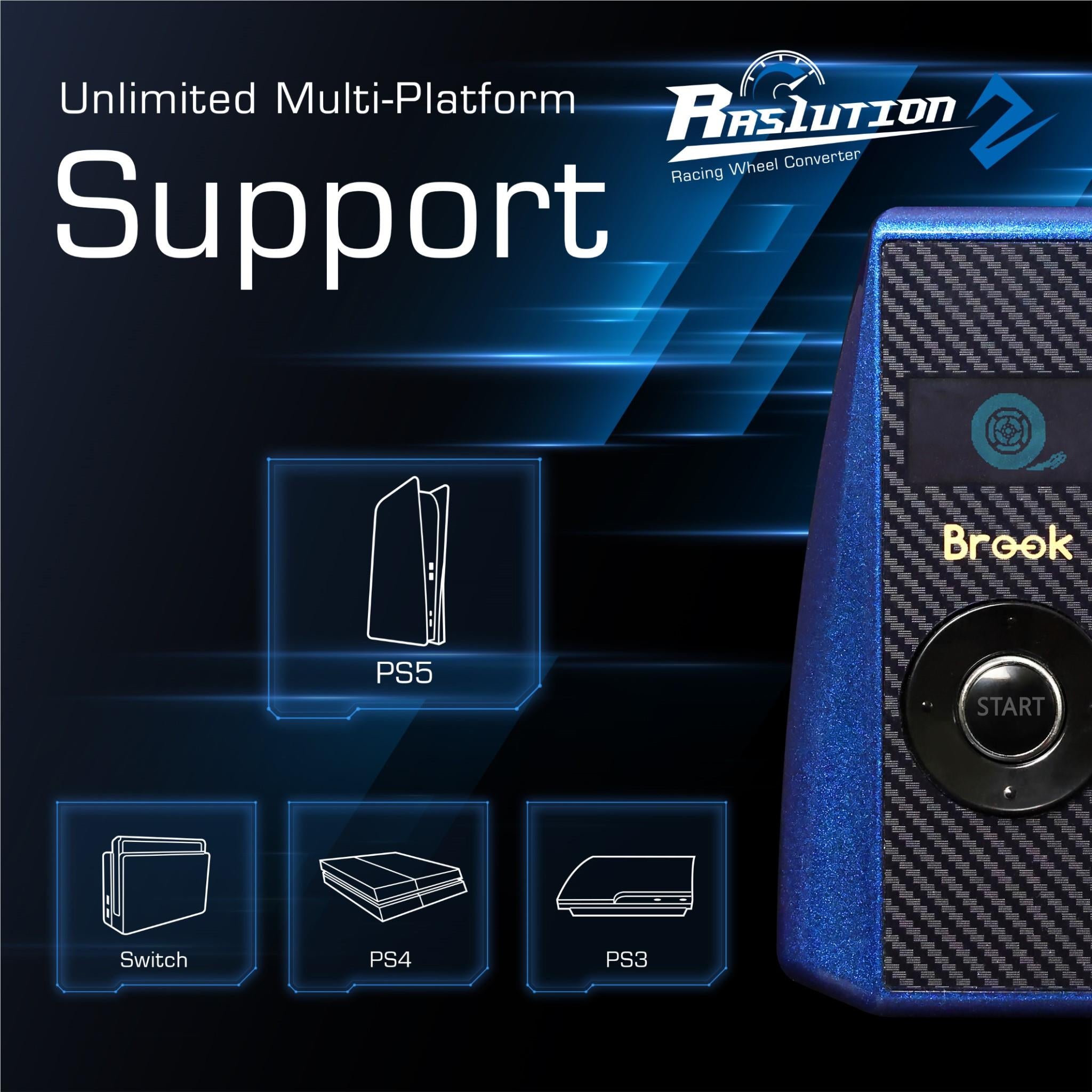 Brook Ras1ution 2 racing wheel converter in blue, image 6 - Electronic Gaming Accessories at Tech Supply Shed NZ