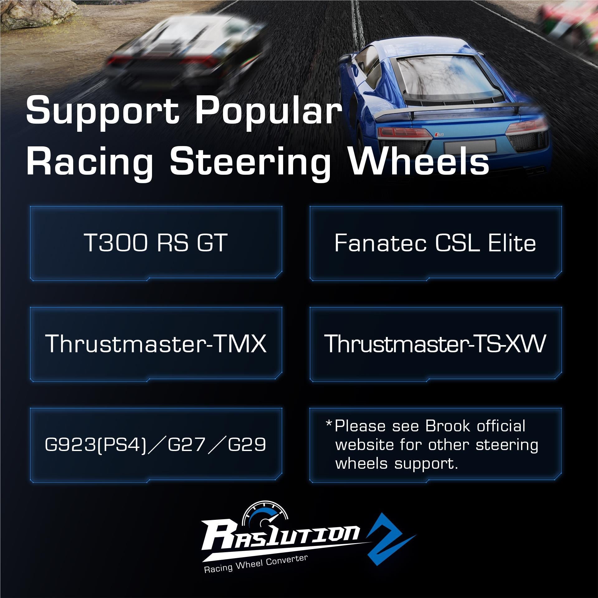 Brook Ras1ution 2 racing wheel converter in blue, image 7 - Electronic Gaming Accessories at Tech Supply Shed NZ