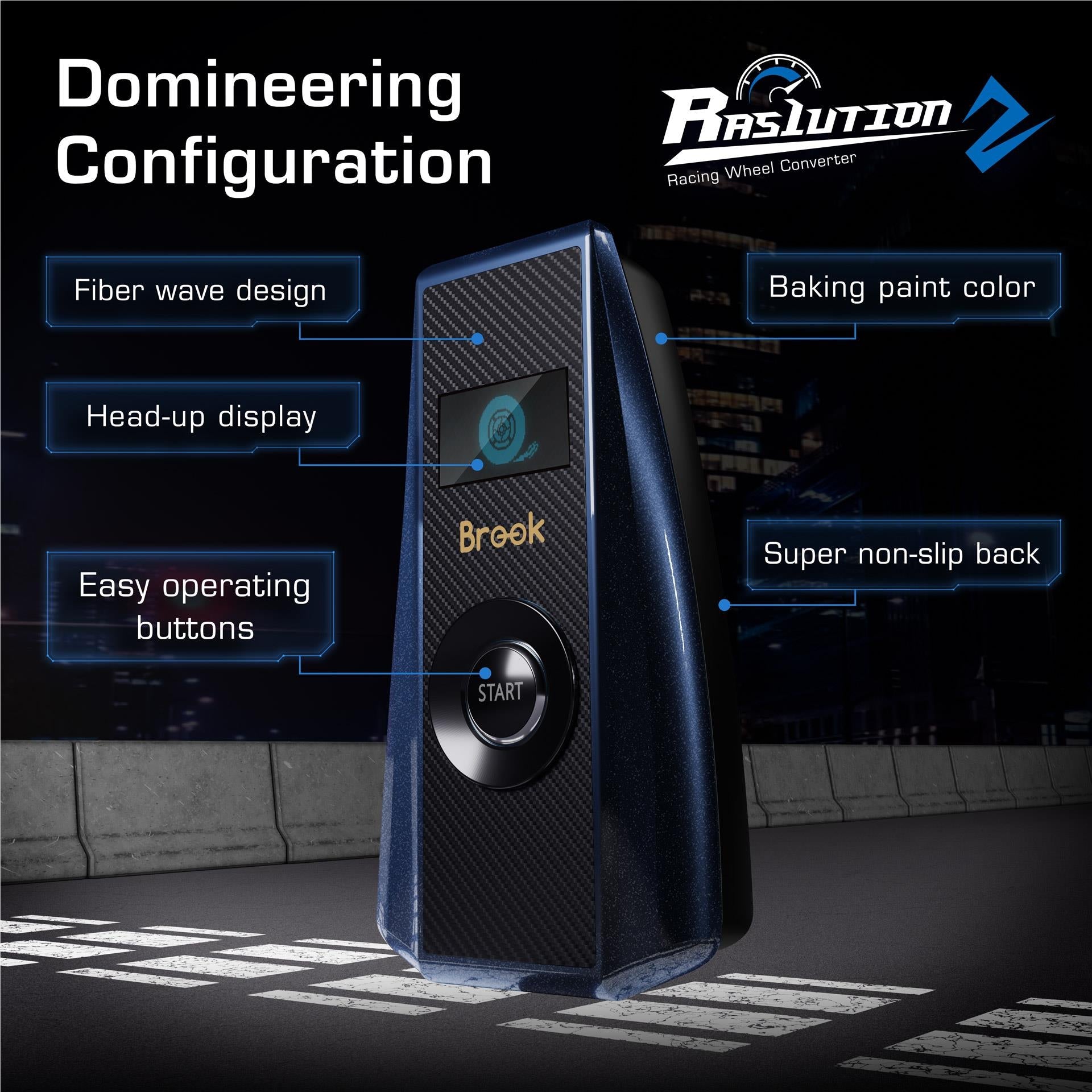 Brook Ras1ution 2 racing wheel converter in blue, image 9 - Electronic Gaming Accessories at Tech Supply Shed NZ