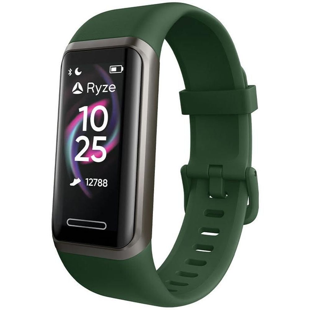 Ryze ELEVATE Fitness & Wellbeing Smart Watch with Alexa (Dark Grey/Black)