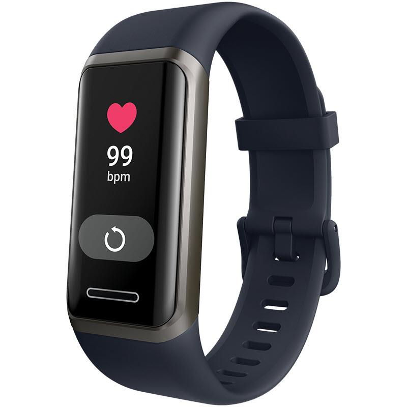 Ryze ELEVATE Fitness & Wellbeing Smart Watch with Alexa (Dark Grey/Red)