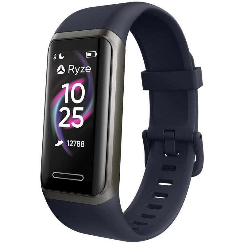 Ryze ELEVATE Fitness & Wellbeing Smart Watch with Alexa (Dark Grey/Red)