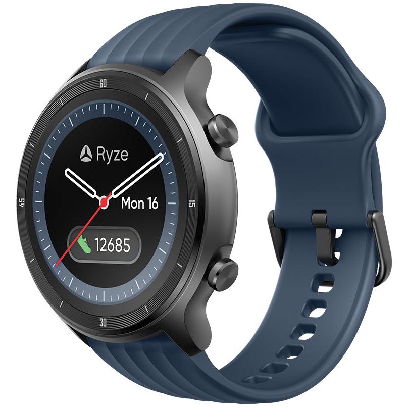 Ryze Flex Fitness & Wellbeing Smart Watch (Dark Grey/Red)