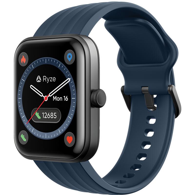 Ryze EVO Fitness & Wellbeing Smart Watch with Alexa (Dark Grey/Red)