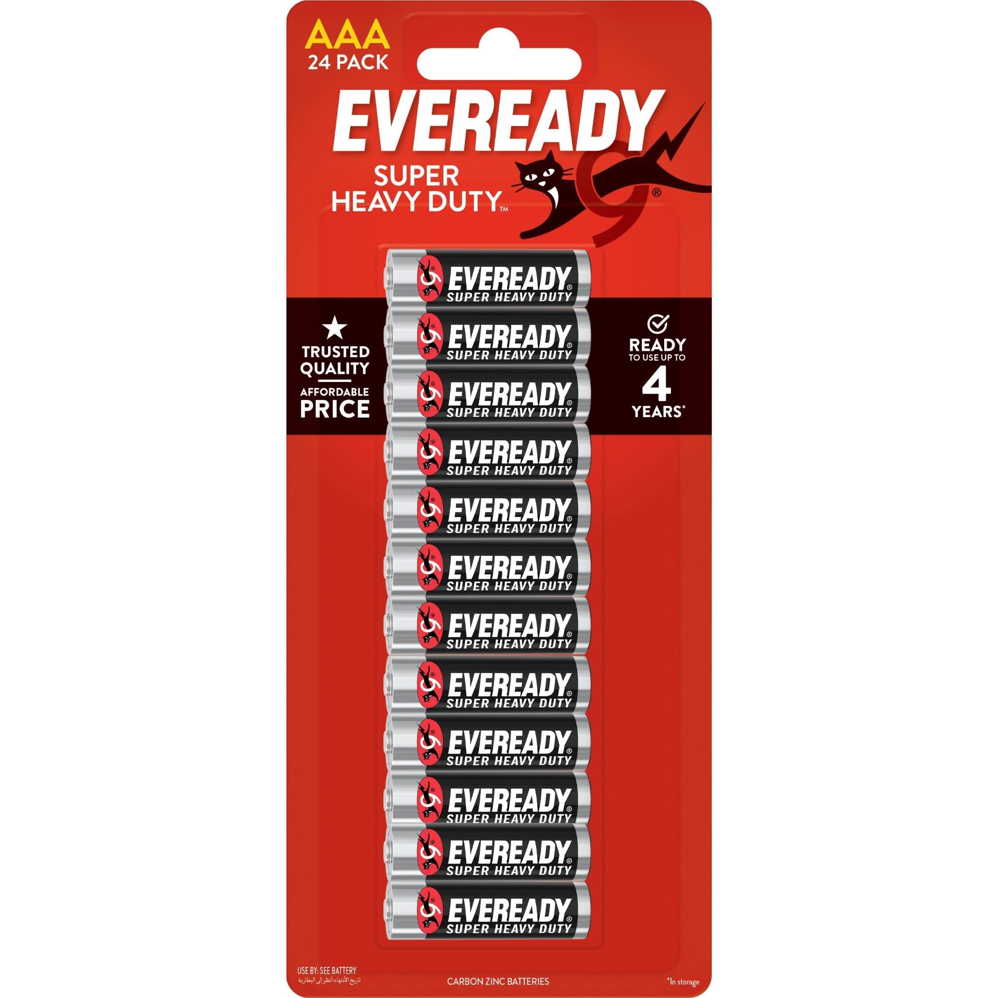 Eveready Super Heavy Duty AAA Batteries (24 Pack)