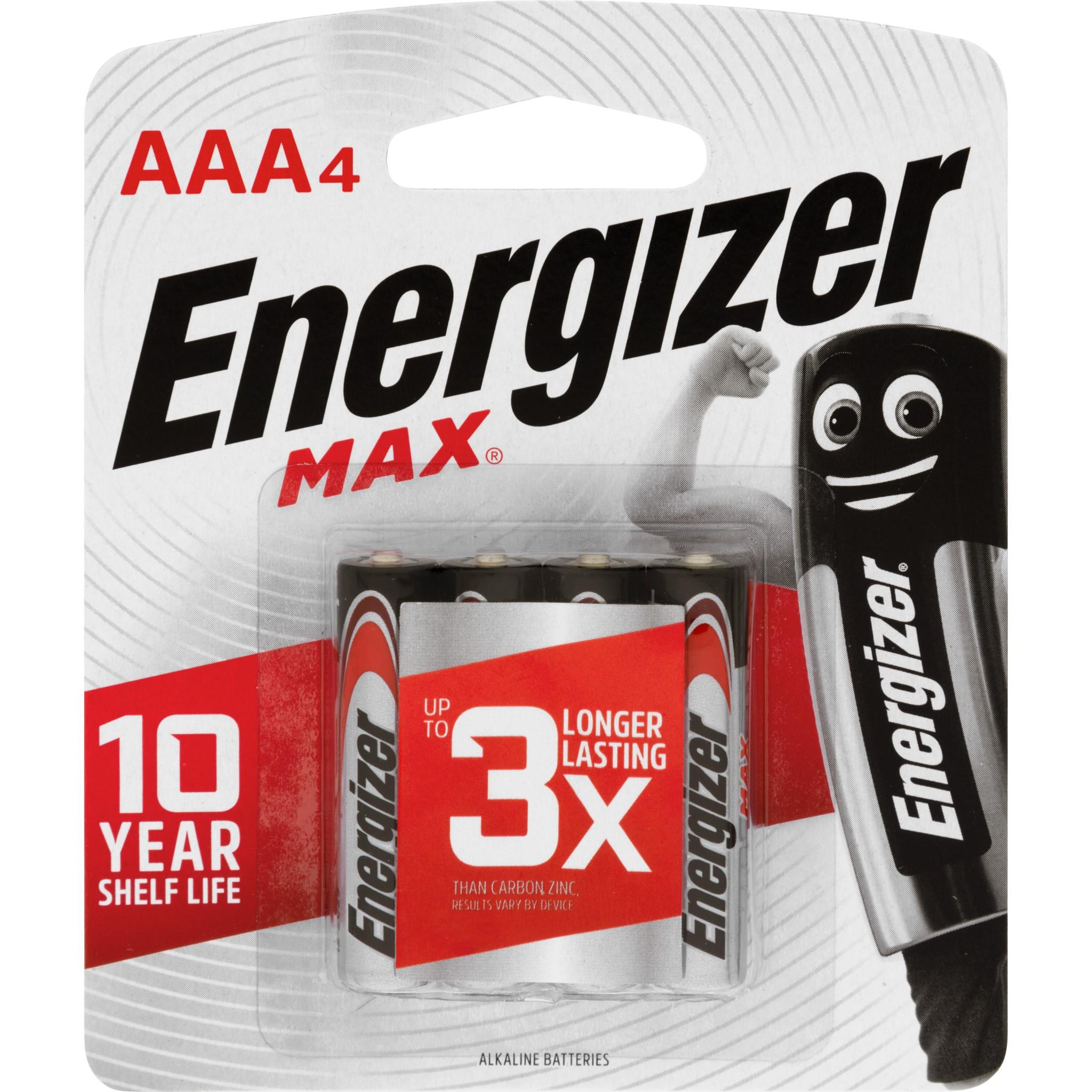 Energizer Max AAA Battery (4 Pack)