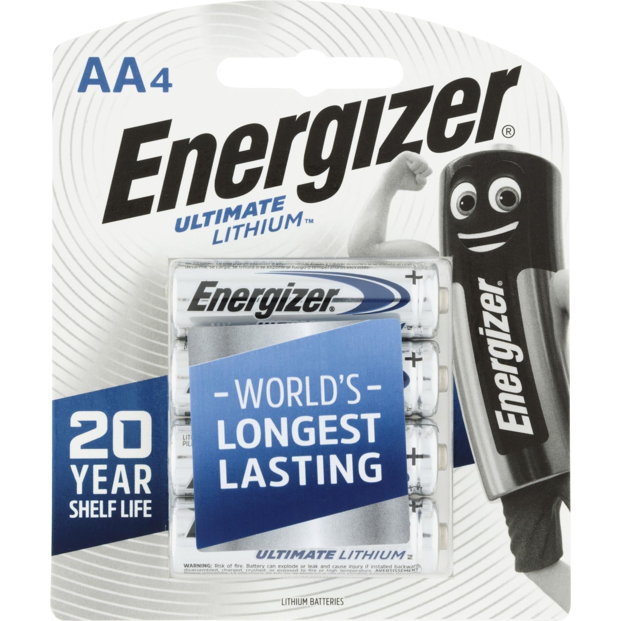 Energizer Lithium AA Batteries (4 Pack)